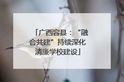 广西容县：“融合共建”持续深化清廉学校建设