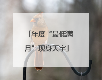 年度“最低满月”现身天宇