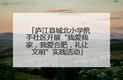 庐江县城北小学携手社区开展“我爱我家，我爱合肥，礼让文明”实践活动