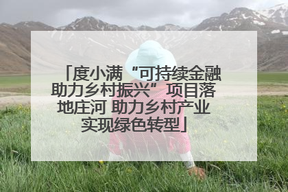 度小满“可持续金融助力乡村振兴”项目落地庄河 助力乡村产业实现绿色转型