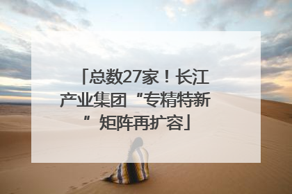 总数27家！长江产业集团“专精特新”矩阵再扩容