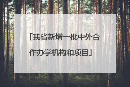 我省新增一批中外合作办学机构和项目