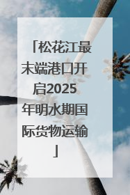 松花江最末端港口开启2025年明水期国际货物运输