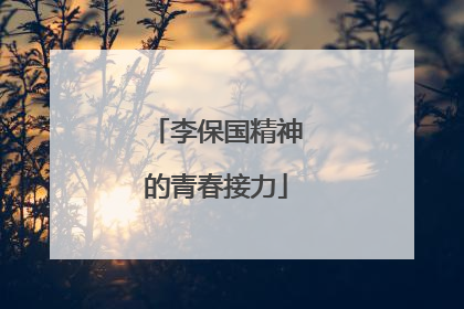 李保国精神的青春接力