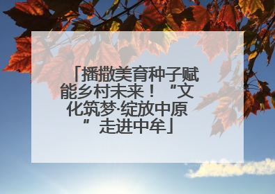 播撒美育种子赋能乡村未来！“文化筑梦·绽放中原”走进中牟