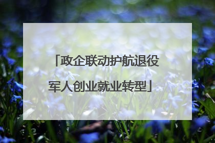 政企联动护航退役军人创业就业转型