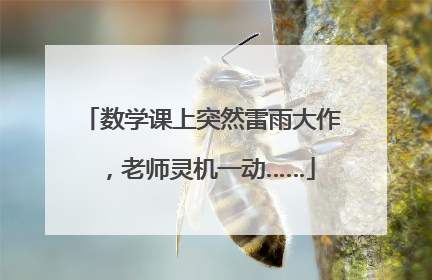 数学课上突然雷雨大作，老师灵机一动……