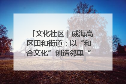 文化社区｜威海高区田和街道：以“和合文化”创造邻里“和合之美”