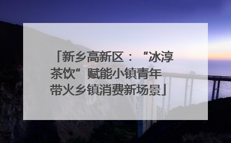 新乡高新区：“冰淳茶饮”赋能小镇青年 带火乡镇消费新场景