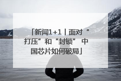 新闻1+1丨面对“打压”和“封锁” 中国芯片如何破局