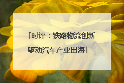 时评：铁路物流创新驱动汽车产业出海