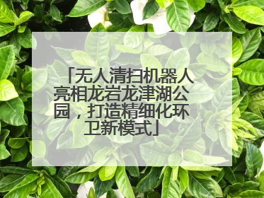 无人清扫机器人亮相龙岩龙津湖公园，打造精细化环卫新模式