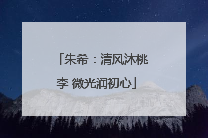 朱希：清风沐桃李 微光润初心