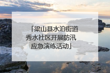 梁山县水泊街道秀水社区开展防汛应急演练活动