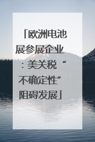 欧洲电池展参展企业：美关税“不确定性”阻碍发展