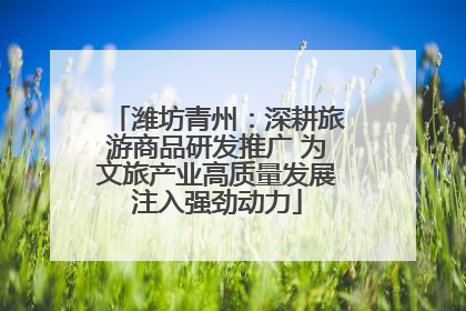 潍坊青州：深耕旅游商品研发推广 为文旅产业高质量发展注入强劲动力