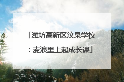 潍坊高新区汶泉学校：麦浪里上起成长课