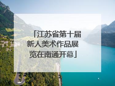 江苏省第十届新人美术作品展览在南通开幕