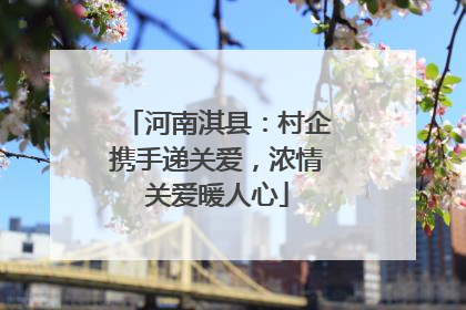河南淇县：村企携手递关爱，浓情关爱暖人心