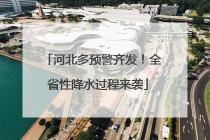 河北多预警齐发！全省性降水过程来袭