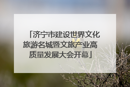 济宁市建设世界文化旅游名城暨文旅产业高质量发展大会开幕