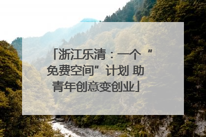 浙江乐清：一个“免费空间”计划 助青年创意变创业