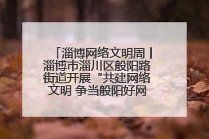 淄博网络文明周丨淄博市淄川区般阳路街道开展“共建网络文明 争当般阳好网民”主题宣讲活动