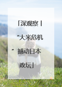深观察丨“大米危机”撼动日本政坛