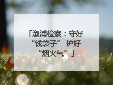 溆浦检察：守好“钱袋子” 护好“烟火气”