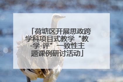 荷塘区开展思政跨学科项目式教学“教-学-评”一致性主题课例研讨活动