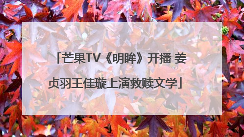 芒果TV《明眸》开播 姜贞羽王佳璇上演救赎文学