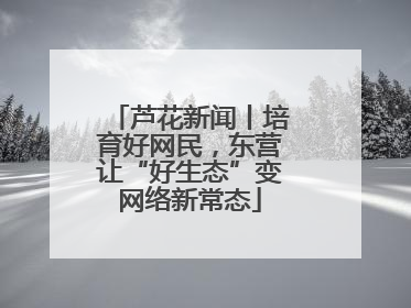 芦花新闻丨培育好网民，东营让“好生态”变网络新常态
