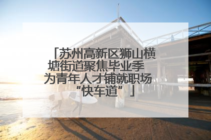 苏州高新区狮山横塘街道聚焦毕业季 为青年人才铺就职场“快车道”