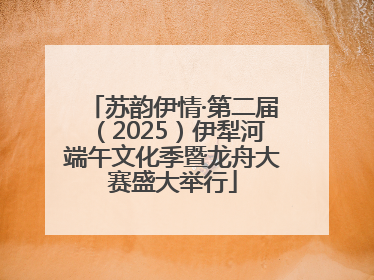 苏韵伊情·第二届（2025）伊犁河端午文化季暨龙舟大赛盛大举行