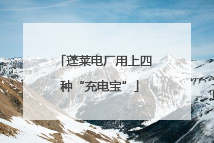 蓬莱电厂用上四种“充电宝”