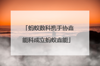 蚂蚁数科携手协鑫能科成立蚂蚁鑫能