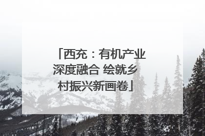 西充：有机产业深度融合 绘就乡村振兴新画卷