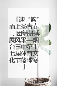 迎“篮”而上扬青春，团结拼搏展风采—烟台三中第十七届体育文化节篮球赛