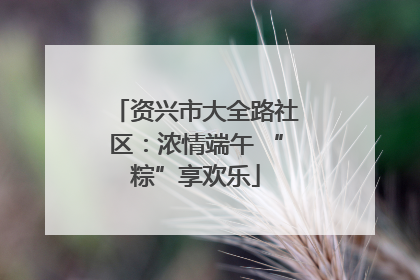资兴市大全路社区：浓情端午 “粽”享欢乐