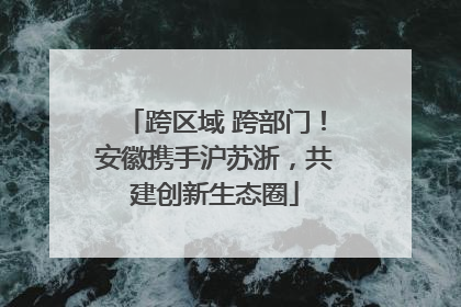 跨区域 跨部门！安徽携手沪苏浙，共建创新生态圈