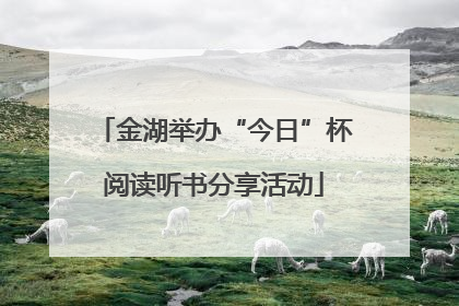 金湖举办“今日”杯阅读听书分享活动