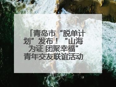 青岛市“脱单计划”发布！“山海为证 团聚幸福”青年交友联谊活动浪漫开启