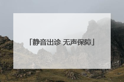 静音出诊 无声保障