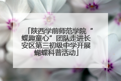 陕西学前师范学院“蝶趣童心”团队走进长安区第三初级中学开展蝴蝶科普活动