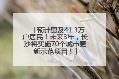 预计惠及41.3万户居民！未来3年，长沙将实施70个城市更新示范项目！