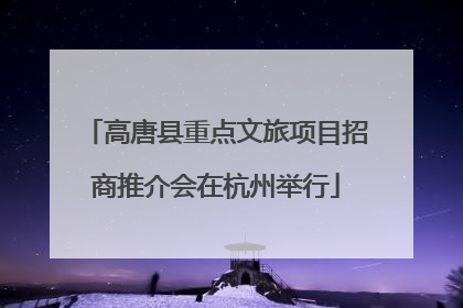 高唐县重点文旅项目招商推介会在杭州举行