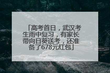 高考首日，武汉考生雨中复习，有家长带向日葵送考，还准备了678元红包