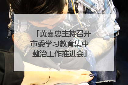 黄喜忠主持召开市委学习教育集中整治工作推进会