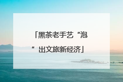 黑茶老手艺“泡”出文旅新经济