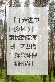 （走进中国乡村）甘肃民勤荒漠引“Z世代”探兴环保新时尚